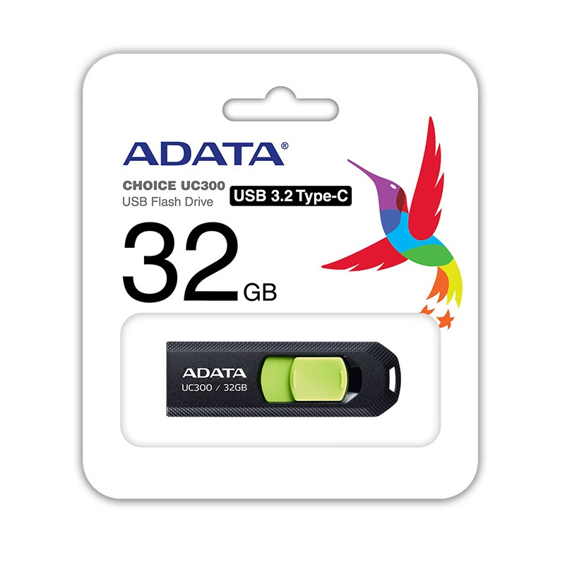 ADATA UC300/32GB/USB 3.2/USB-C/Čierna