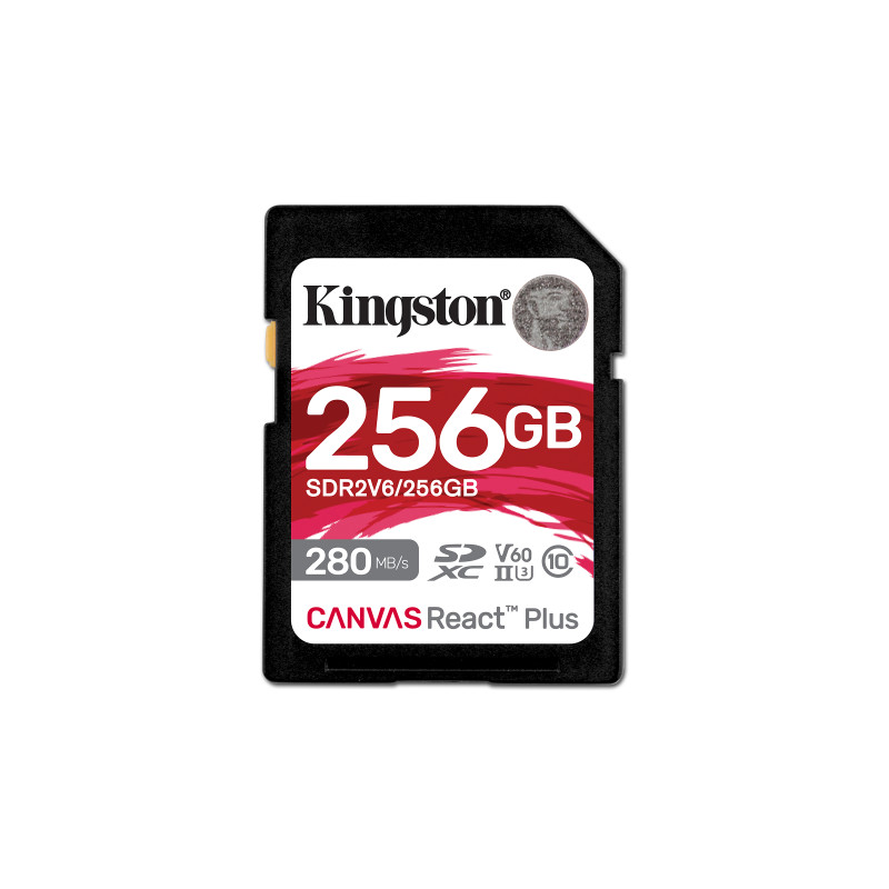 Kingston Canvas React Plus/SDXC/256GB/UHS-II U3/Class 10