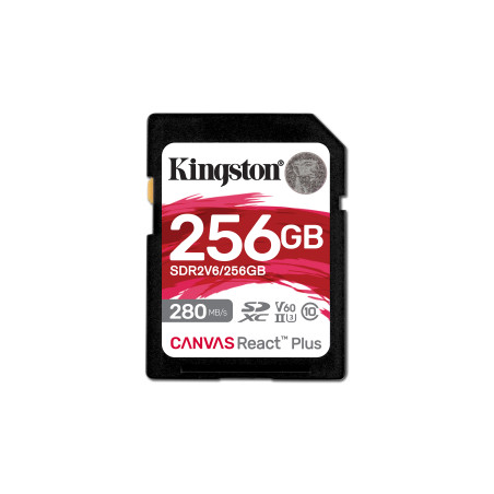 Kingston Canvas React Plus/SDXC/256GB/UHS-II U3/Class 10