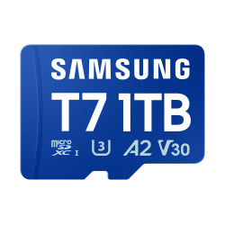 Samsung T7/Micro SDXC/1TB/UHS-I U3 / Class 10/Modrá