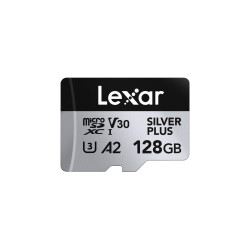 Lexar 128 GB H-P Silver Plus microSDHC s adp C10 A2