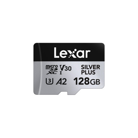 Lexar 128 GB H-P Silver Plus microSDHC s adp C10 A2