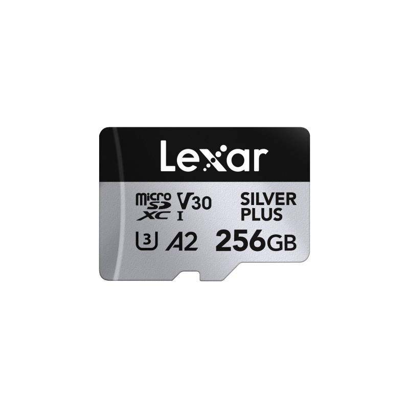 Lexar 256GB H-P Silver Plus microSDHC s adp C10 A2