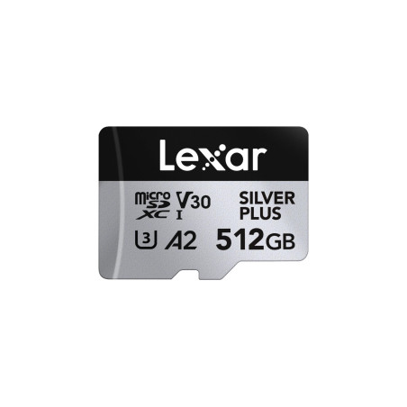 Lexar 512GB H-P Silver Plus microSDHC s adp C10 A2