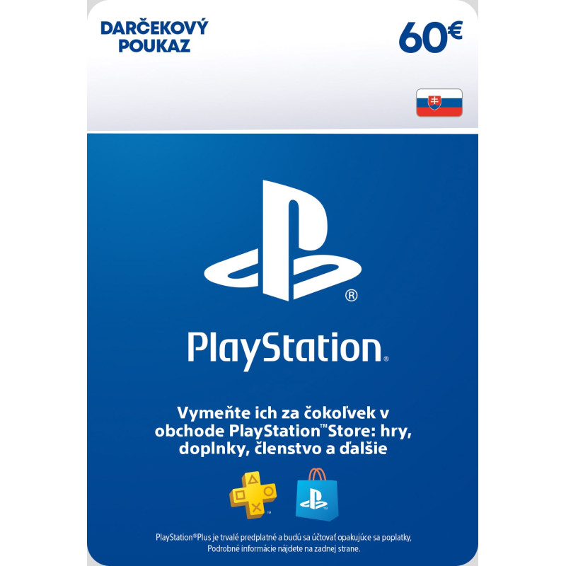 ESD SK - PS Store el. peňaženka - 60 EUR