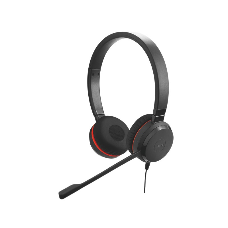 Jabra Evolve 20/Stereo/USB/Drôt/Čierna-červená