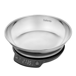 Salente Rimare, kuchynská váha, 5 kg, nerezová misa, čierna/nerez