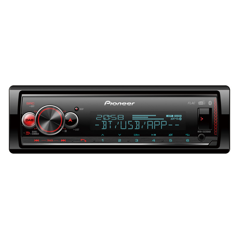 Pioneer MVH-S520DAB USB, Bluetooth, DAB+, meniteľné podsvietenie