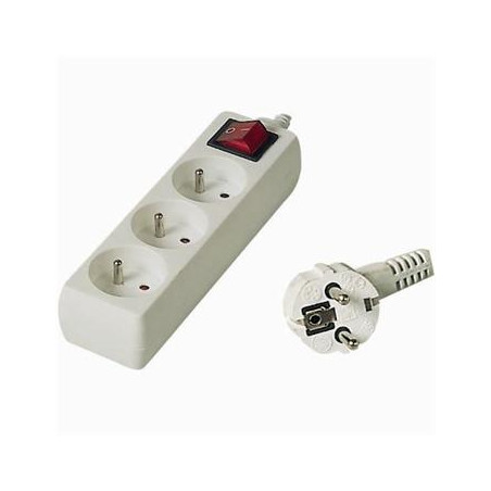 Predlžovací prívod 230V, 7m, 3 zásuvky + vypínač