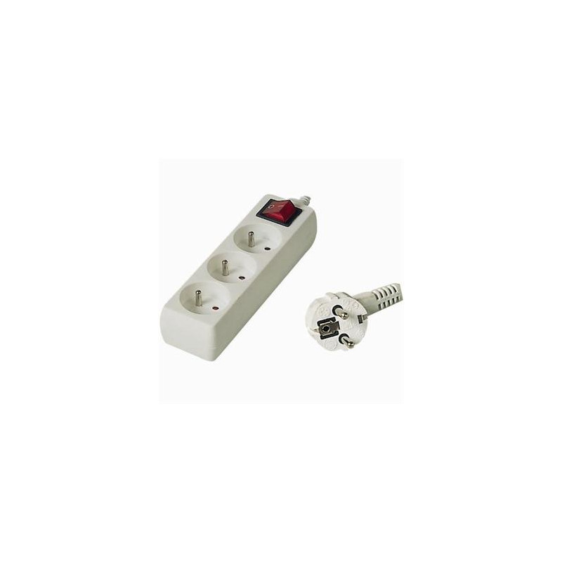 Predlžovací prívod 230V, 10m, 3 zásuvky + vypínač