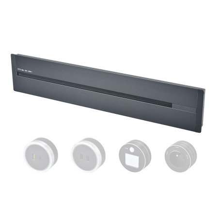 Zásuvková lišta - zápustná Viking LZ60G/230V,50Hz/60cm dĺžka/sivá/až 7 modulov/IP20/hliník/zápustná