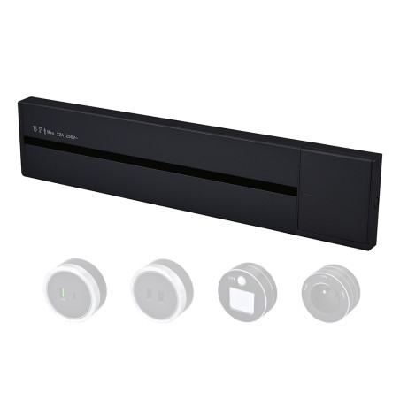 Zásuvková lišta - povrchová Viking LP60B/230V,50Hz/60cm dĺžka/čierna/až 7modulov/IP20/hliník/povrchová