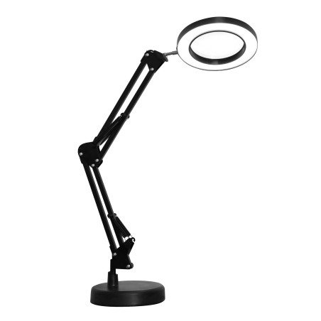 Platinet PDLD11 stolná LED lampa Magnify 10W stmievateľná s lupou, čierna