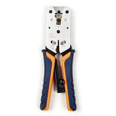 W-star Krimpovacie kliešte RJ45 WS2182R s račňou priame, strúhač izolácie