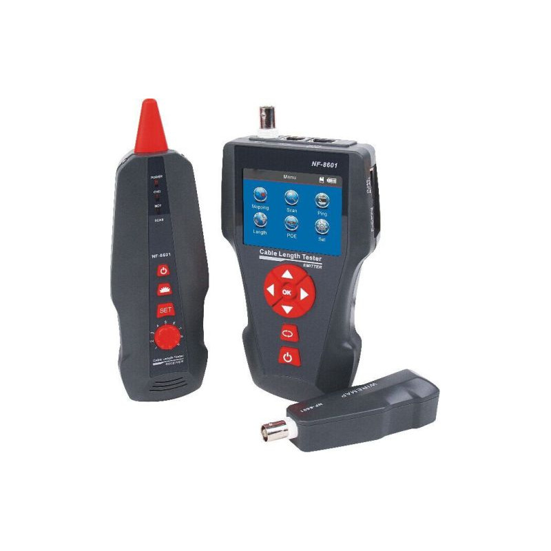 W-Star Tester káblov UTP WSNF8601, CAT5, CAT6, detektor káblov, UTP, RJ11, BNC, POE, Ping