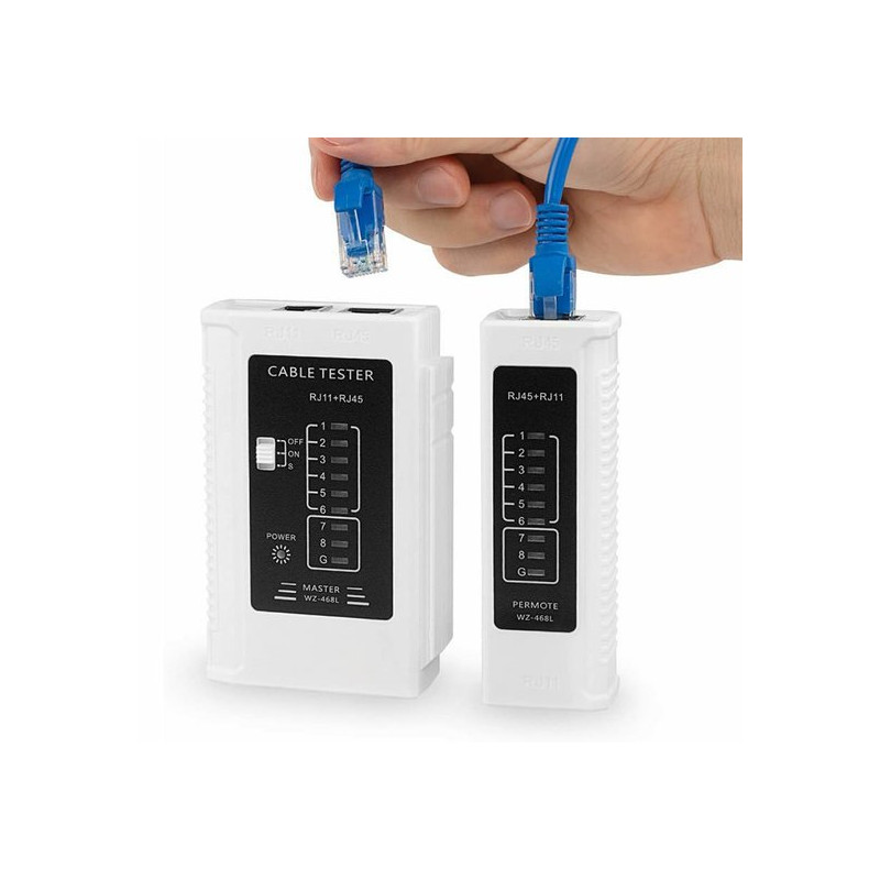 W-Star Tester káblov UTP WS468WH RJ45 RJ11 STP Cat5e Cat7 biela
