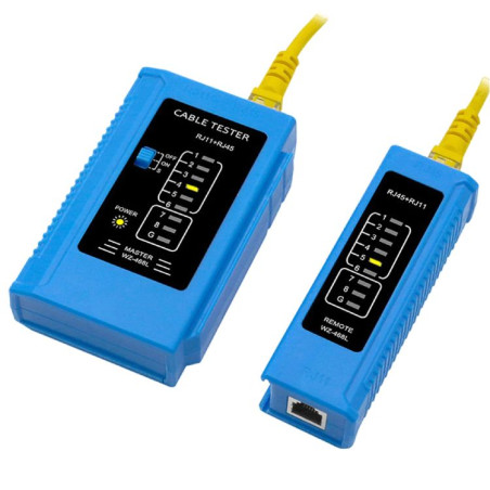 W-Star Tester káblov UTP WS468BU RJ45 RJ11 STP Cat5e Cat7 modrá