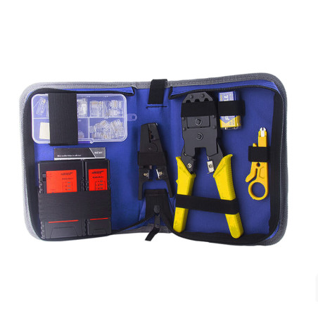 W-star Sada náradia pre sieťárov WSNF1206, 9ks krimpovacie kliešte, tester rj45, strúhač, UTP