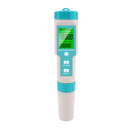 W-Star C600 - Tester vody 7v1 na pH, TDS, soľ, vodivosť, teplotu, pre bazény