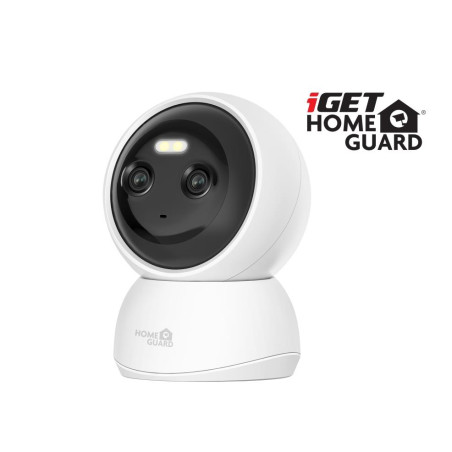 iGET HGWIP222 - WiFi Dual Lens 2K IP kamera s LED + IR nočným videním, zvuk, otočná, CZ aplikácia