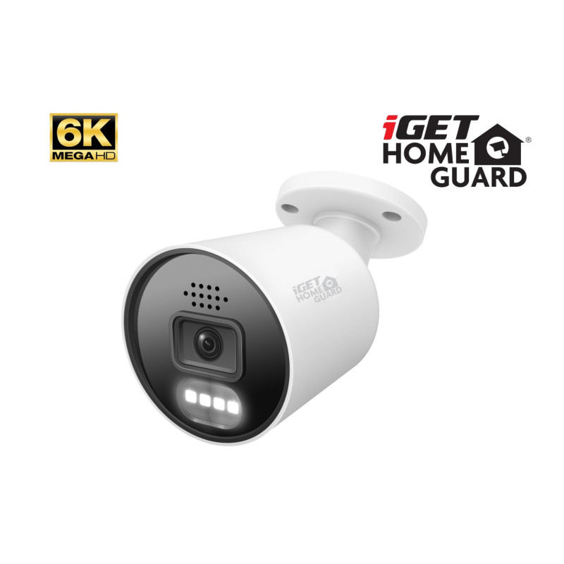 iGET HGNHK942CAM - MegaHD 6K PoE IP kamera, SMART AI detekcia, IP67, zvuk, nočný prísvit 40m, ONVIF