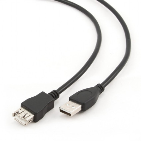 Kabel USB A-A 3m 2.0 predlžovací HQ Black