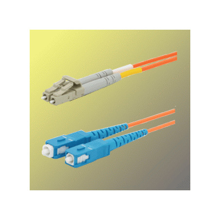 Optický patchkábel duplex LC-SC, 62,5/125um MM, 3m, OM1