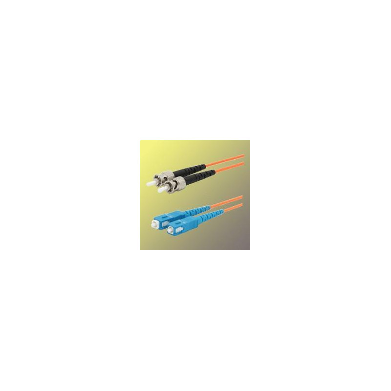 Optický patch kábel duplex ST-SC, 50/125 um MM, 15 m, OM2