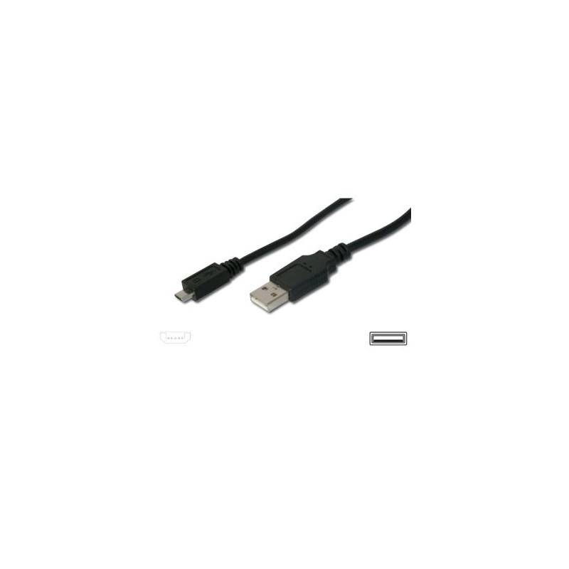 PremiumCord Kábel micro USB, A-B 1m