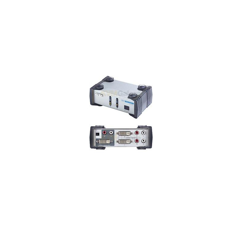 ATEN DVI prepínač 2 PC - 1 DVI monitor+2xcinch+DO
