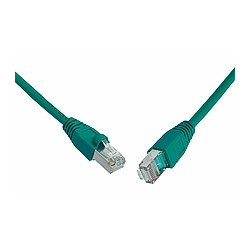 SOLARIX patch kábel CAT5E SFTP PVC 0,5m zelený snag-proof
