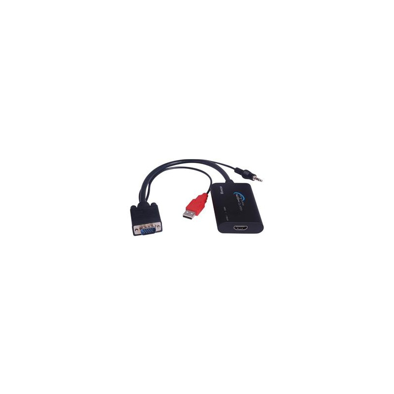 PremiumCord konvertor VGA+audio na HDMI