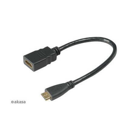 AKASA - HDMI na mini HDMI adaptér - 25 cm