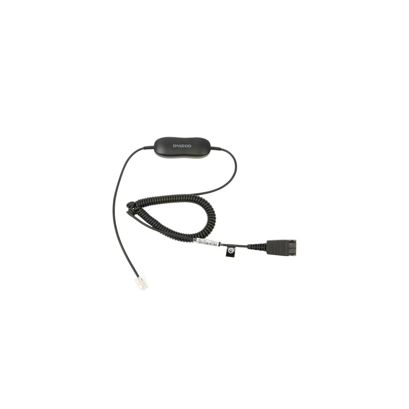 Jabra Smart Cord, QD-RJ9/10, 0,7-2m, coiled
