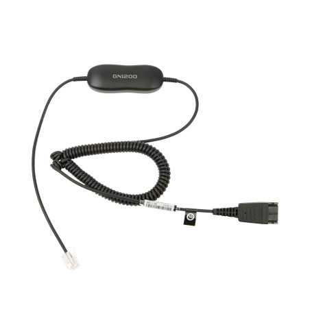 Jabra Smart Cord, QD-RJ9/10, 0,7-2m, coiled