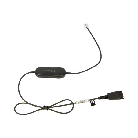 Jabra GN1210 cord, QD-RJ9, 0,8m, straight