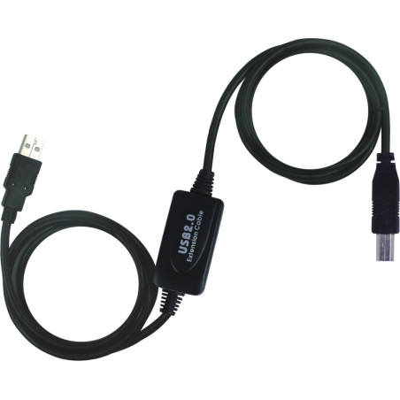PremiumCord USB 2.0 repeater a prepojovací kábel A/M-B/M 10m