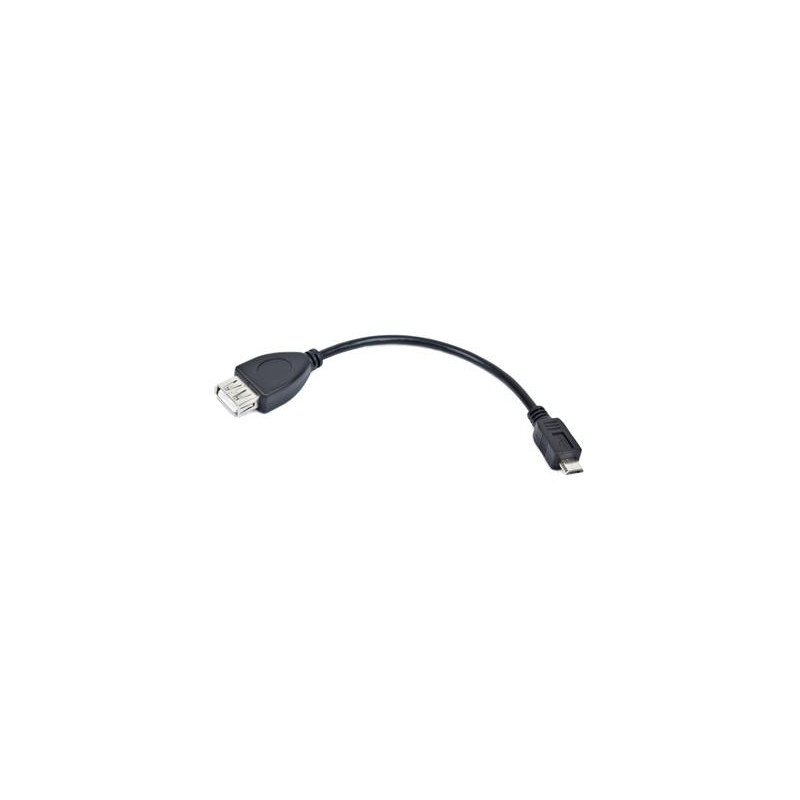 Kábel USB AF/micro BM, OTG, 15cm pre tab. a tel.