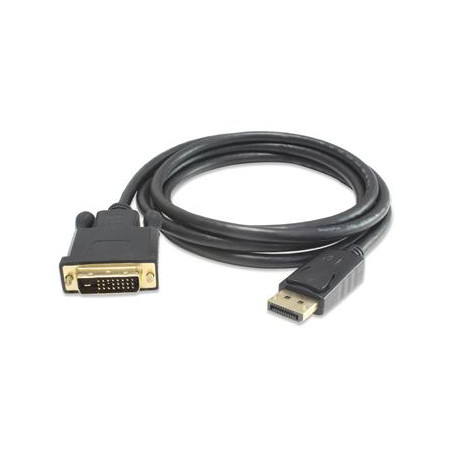 PremiumCord DisplayPort na DVI kábel 2m, tieň. M/M