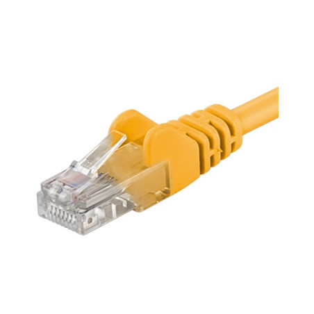 PremiumCord Patch kábel UTP RJ45-RJ45 level 5e 0.5m žltá