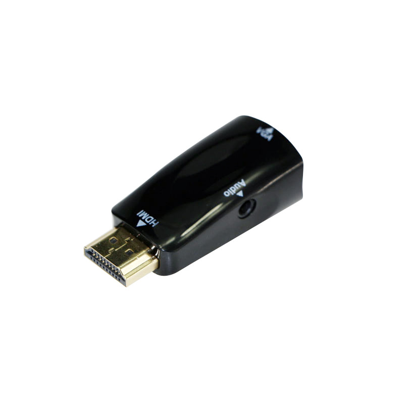 Kábel red. HDMI na VGA + Audio, M/F, čierna