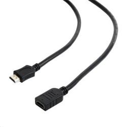 Kabel HDMI-HDMI M/F 1,8m, 1.4, predlžovací čierny