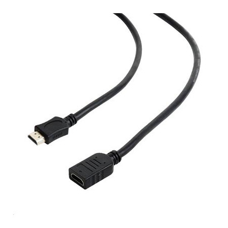 Kabel HDMI-HDMI M/F 1,8m, 1.4, predlžovací čierny