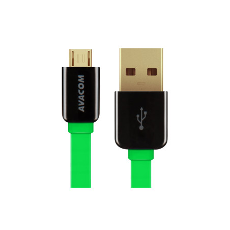 Kábel AVACOM MIC-40G USB - Micro USB, 40cm, zelená