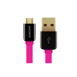 Kabel AVACOM MIC-40P USB - Micro USB, 40cm, ružová