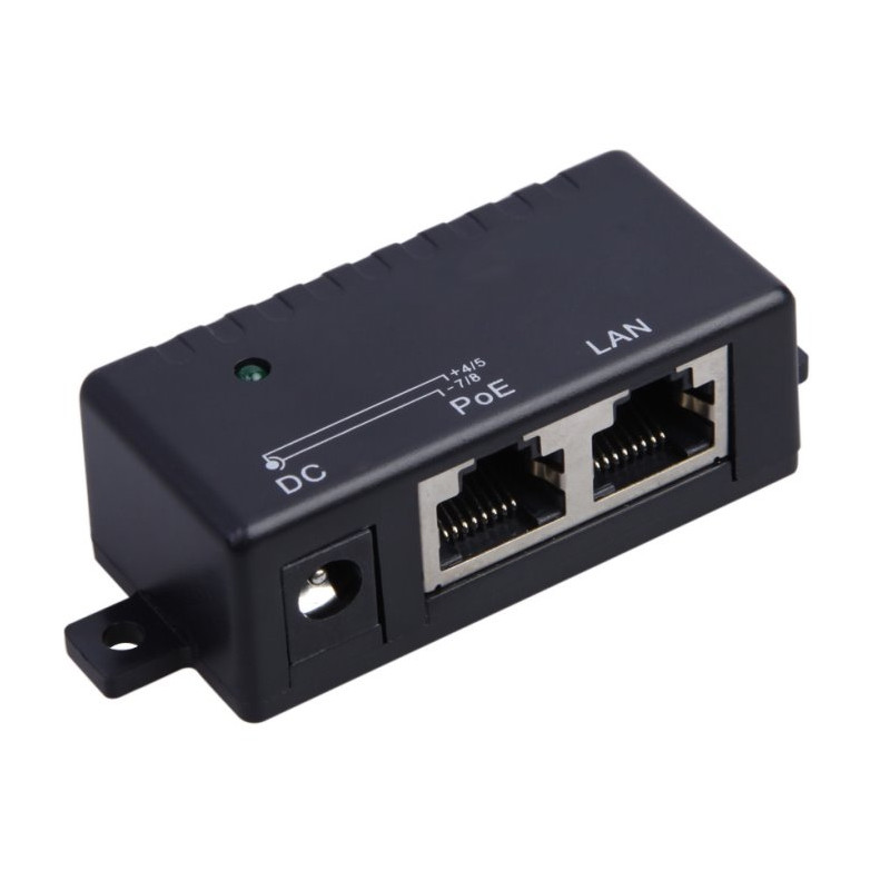 Maxlink pasívny PoE adaptér s LED, jack 2,1/5,5mm, Gigabitová verzia