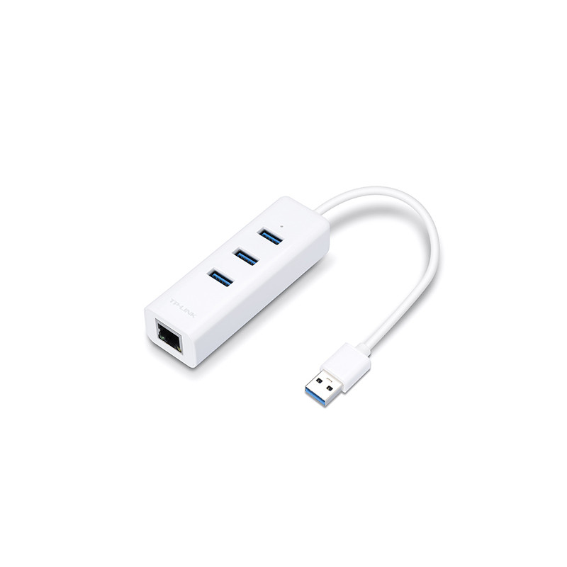 TP-Link UE330 USB 3.0 3-portový USB hub & gigabitový ethernet adaptér