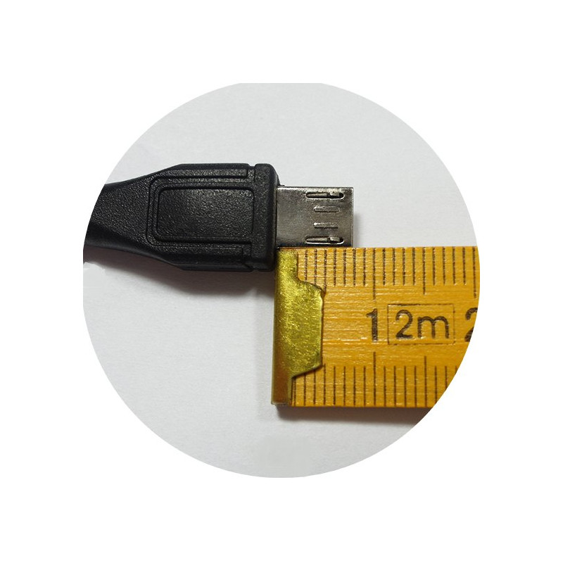 Kábel micro USB 2.0, A-B 1,8m s dlhším konektorom
