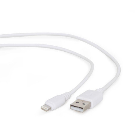 Kabel CABLEXPERT USB 2.0 Lightning (IP5 a vyšší) nabíjací a synchronizačný kábel, 2m, biely