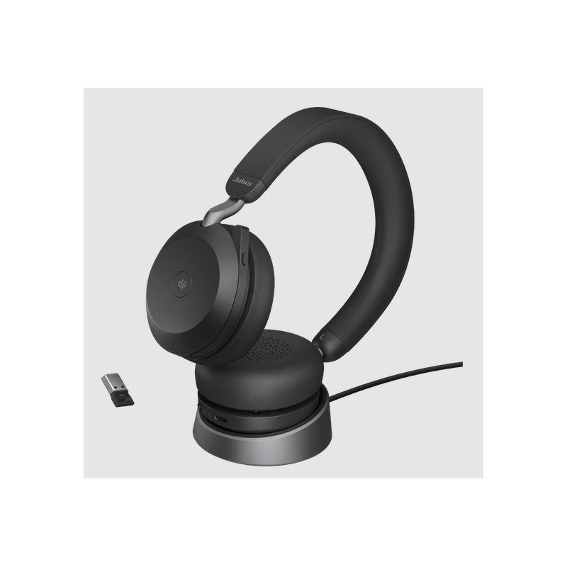 Jabra Evolve2 75/Stereo/ANC/USB-C/BT/Bezdrať/MS/Stand/Čierna